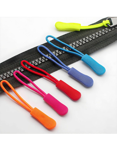 60 Tiradores de Cremallera Fbshicung en 12 Colores Nylon 6.5cm