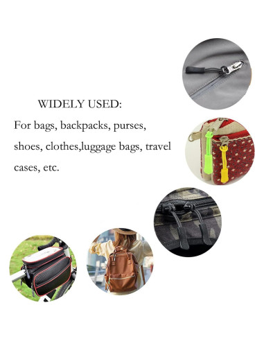 20 Tiradores de Cremallera Nylon Morado Fbshicung 6.5cm