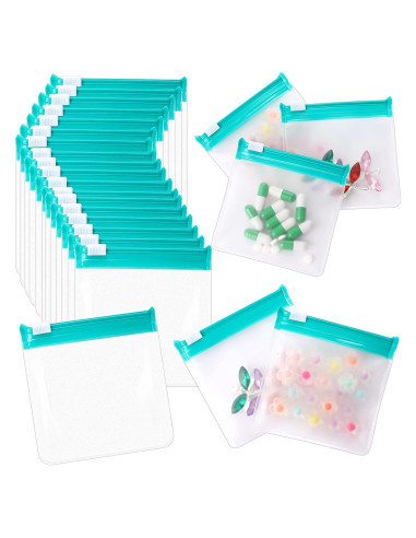 24 Bolsas de Pastillas Reutilizables Sliverdew Azul 7.5x7.5cm