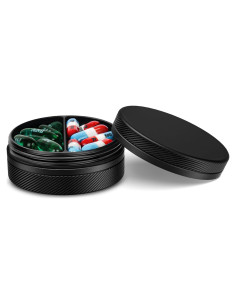Estuche Organizador de Pastillas Aufew 2 Compartimentos Negro