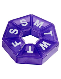 Organizador Semanal de Pastillas Ezy Dose 7 Días Púrpura