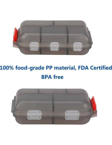 Estuche organizador de pastillas YEEHO 10 compartimentos Estuche organizador de pastillas YEEHO 10 compartimentos