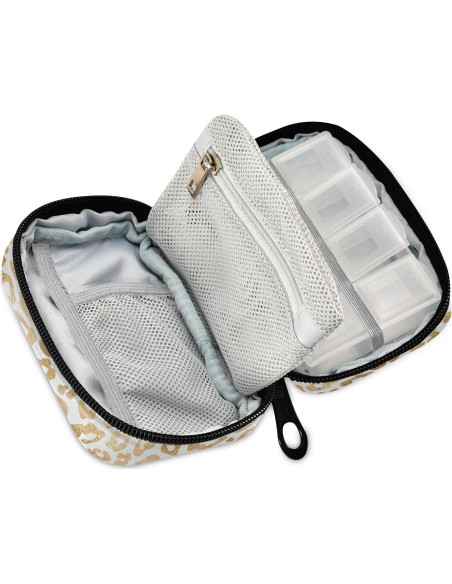 Estuche de Pastillas Ollabaky 7 Días Estampado Leopardo