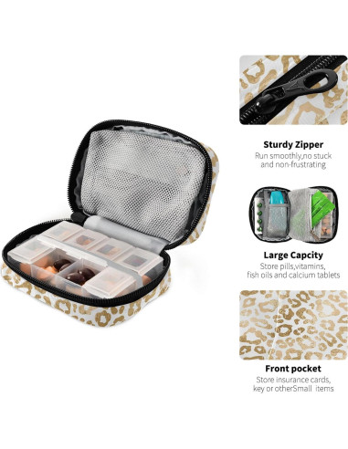 Estuche de Pastillas Ollabaky 7 Días Estampado Leopardo