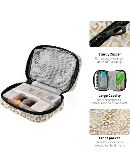 Estuche de Pastillas Ollabaky 7 Días Estampado Leopardo