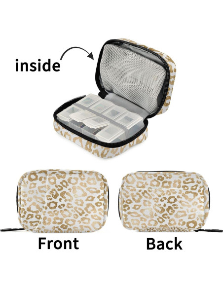 Estuche de Pastillas Ollabaky 7 Días Estampado Leopardo