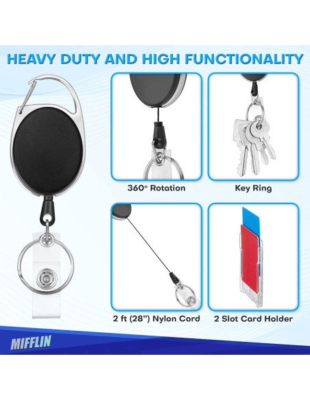 Soporte rígido Mifflin para identificación 2 Paquete Transparente