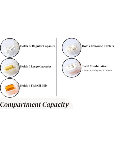 Organizador Semanal de Pastillas Four Corners Co - Cuero Vegano Marrón