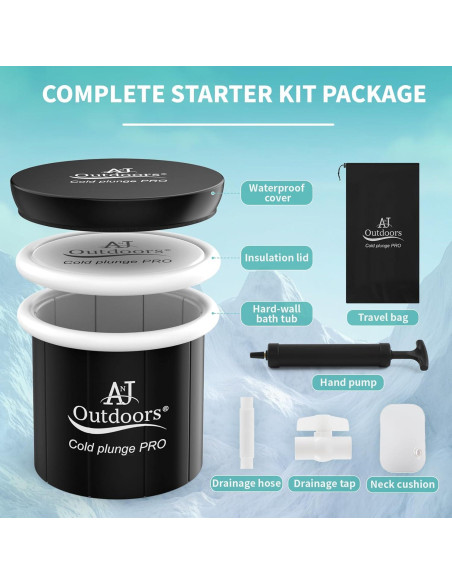 Bañera de Hielo ANJ 76 cm Inflable para Atletas