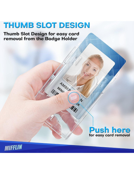 Soporte rígido Mifflin para identificación 2 Paquete Transparente