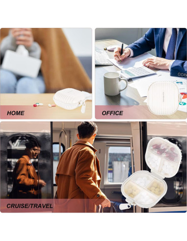 Caja de Pastillas Portátil TDHZXEM 7 Compartimentos 8.49cm