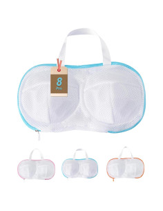 8 Bolsas de Lavado Sujetadores CHPPEY Azul 32A-36C