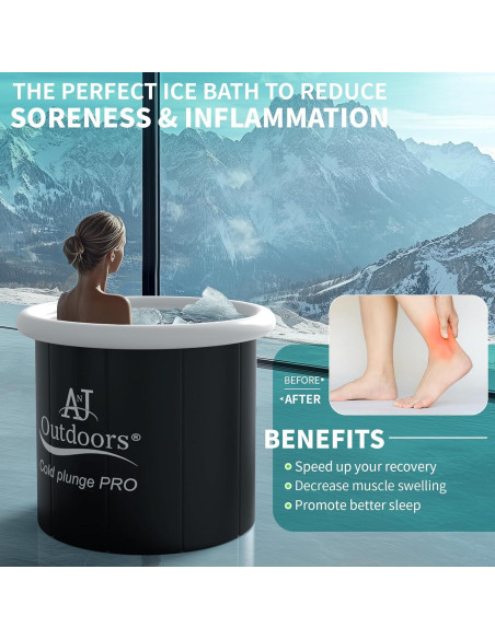 Bañera de Hielo ANJ 76 cm Inflable para Atletas
