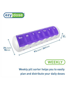 Ezy Dose Organizador Semanal de Pastillas 7 Días - Libre BPA 2