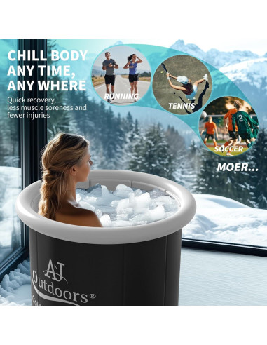 Bañera de Hielo ANJ 76 cm Inflable para Atletas