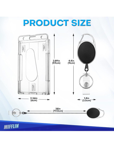 Soporte rígido Mifflin para identificación 2 Paquete Transparente