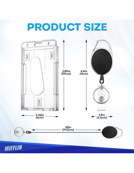 Soporte rígido Mifflin para identificación 2 Paquete Transparente