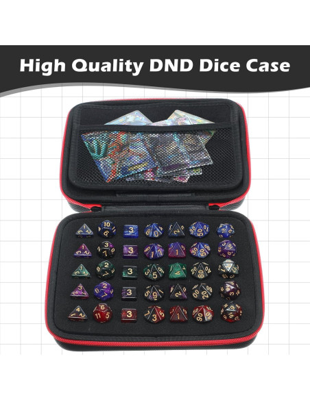 Funda para Dados Aoriher con Bandeja Extraíble Rojo