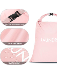 Bolsa de Lavandería de Viaje CANBOX 2 Piezas Nylon Rosa 2
