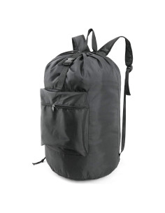 BeeGreen Mochila de Lavandería Negra 40x86 cm con Cierre y Bolsillo