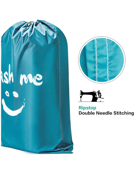 Bolsa de Ropa Sucia HOMEST XL 71x102 cm 2 Piezas Gris/Azul