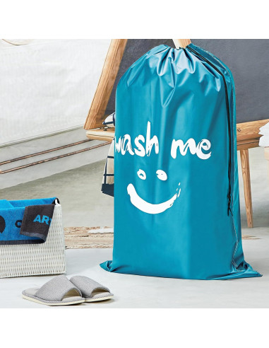 Bolsa de Ropa Sucia HOMEST XL 71x102 cm 2 Piezas Gris/Azul