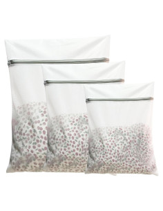 Set de 3 Bolsas de Lavandería de Malla DZZFGVF - Blanco