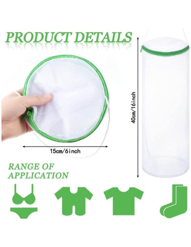 Bolsa de Lavandería Boao para Calcetines - 3 Piezas Malla