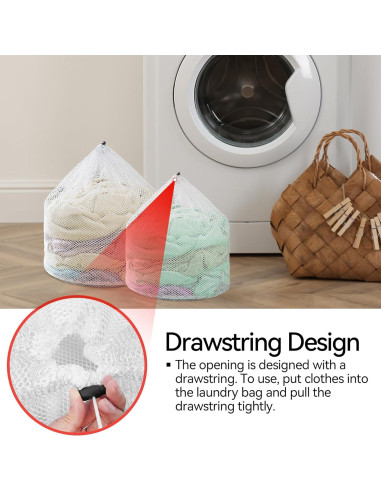 3 Bolsas de Lavado de Malla Nufiwra 30x40cm 40x50cm 50x60cm