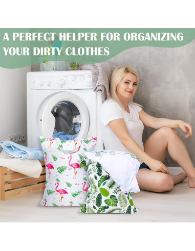 Bolsa de Lavandería Grande Nidoul Impermeable 2 Pcs 58x45 cm