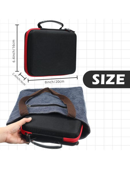 Funda para Dados Aoriher con Bandeja Extraíble Rojo