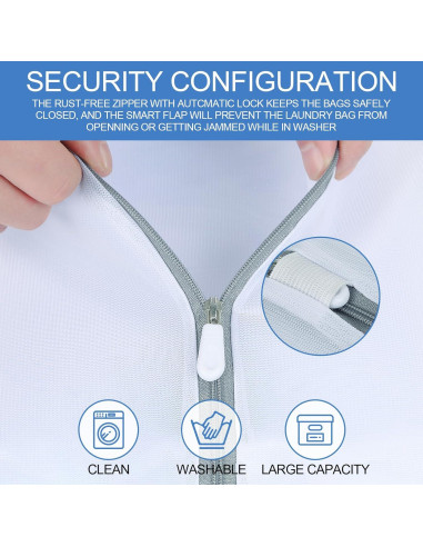 4 Bolsas de Malla para Lavandería Genérico - Tamaño Grande