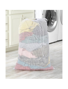 Bolsa de lavandería de malla Whitmor - Blanca 61x91 cm 2