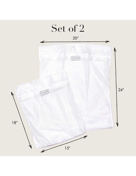 Juego de 2 Bolsas de Lavandería de Malla The Laundress