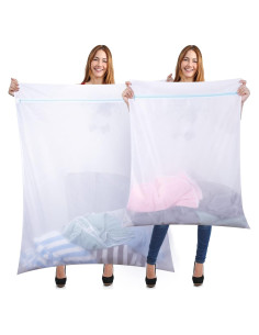 Windyun 4 Piezas Bolsas de Malla para Lavandería 110x90cm y 60x80cm