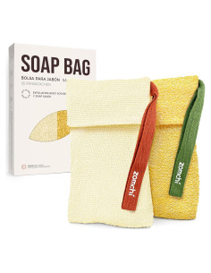 Bolsa de Jabón Exfoliante ZOMCHI Amarilla y Rosa - 2 Piezas