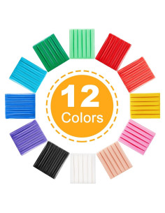 Juego de Arcilla para Modelar CiaraQ 12 Colores 240g No Tóxica
