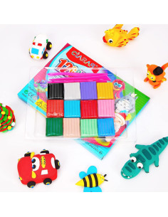 Juego de Arcilla para Modelar CiaraQ 12 Colores 240g No Tóxica 2