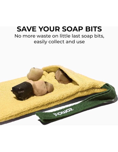 Bolsa de Jabón Exfoliante ZOMCHI Amarilla y Rosa - 2 Piezas