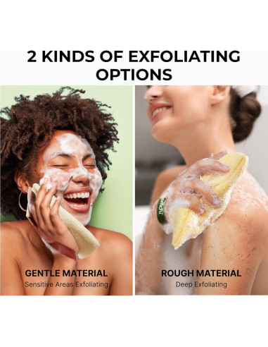 Bolsa de Jabón Exfoliante ZOMCHI Amarilla y Rosa - 2 Piezas