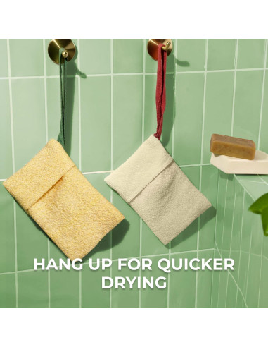 Bolsa de Jabón Exfoliante ZOMCHI Amarilla y Rosa - 2 Piezas