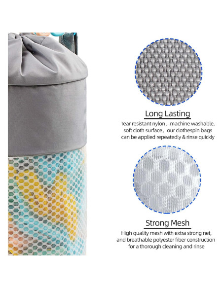 Bolsa de Pinzas de Ropa MinYee con Cierre de Cordón 17.78x25.4cm