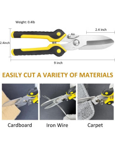 Tijeras industriales iedetok 23 cm acero inoxidable serradas 2