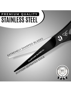 Tijeras de Peluquero Profesional Rampage 16.51 cm Acero Inoxidable 2