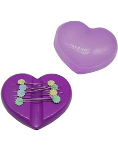 Almohadilla Magnética YICBOR Corazón con 20 Alfileres de Coser 2