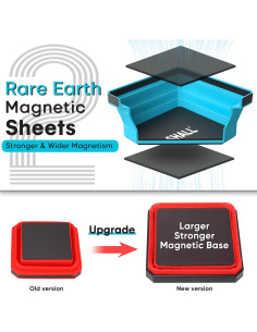 Juego de 4 Bandejas Magnéticas Plegables SHALL 11.43 cm 2