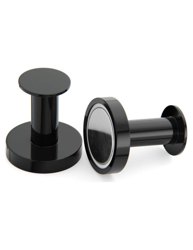 Ganchos Magnéticos Fuertes Mavoro Negro - Juego de 2