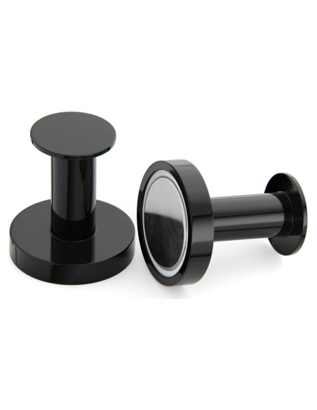 Ganchos Magnéticos Fuertes Mavoro Negro - Juego de 2