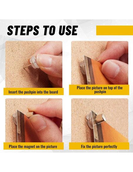 20 Juegos de Imán de Pincho Magnético Outus para Pósters
