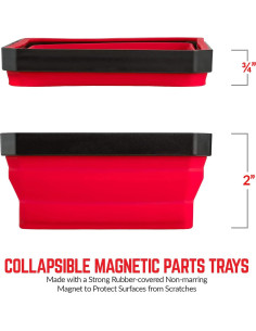 Juego de Bandejas Magnéticas Plegables Sandor - 3 Unidades 10.8 cm 2